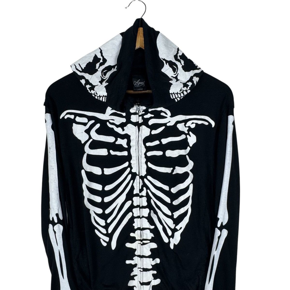 Japanese Brand ☀️AGENT SKELETON HOODIE ZIP SWEATER Size US M / EU 48-50 / 2 - 8 Thumbnail
