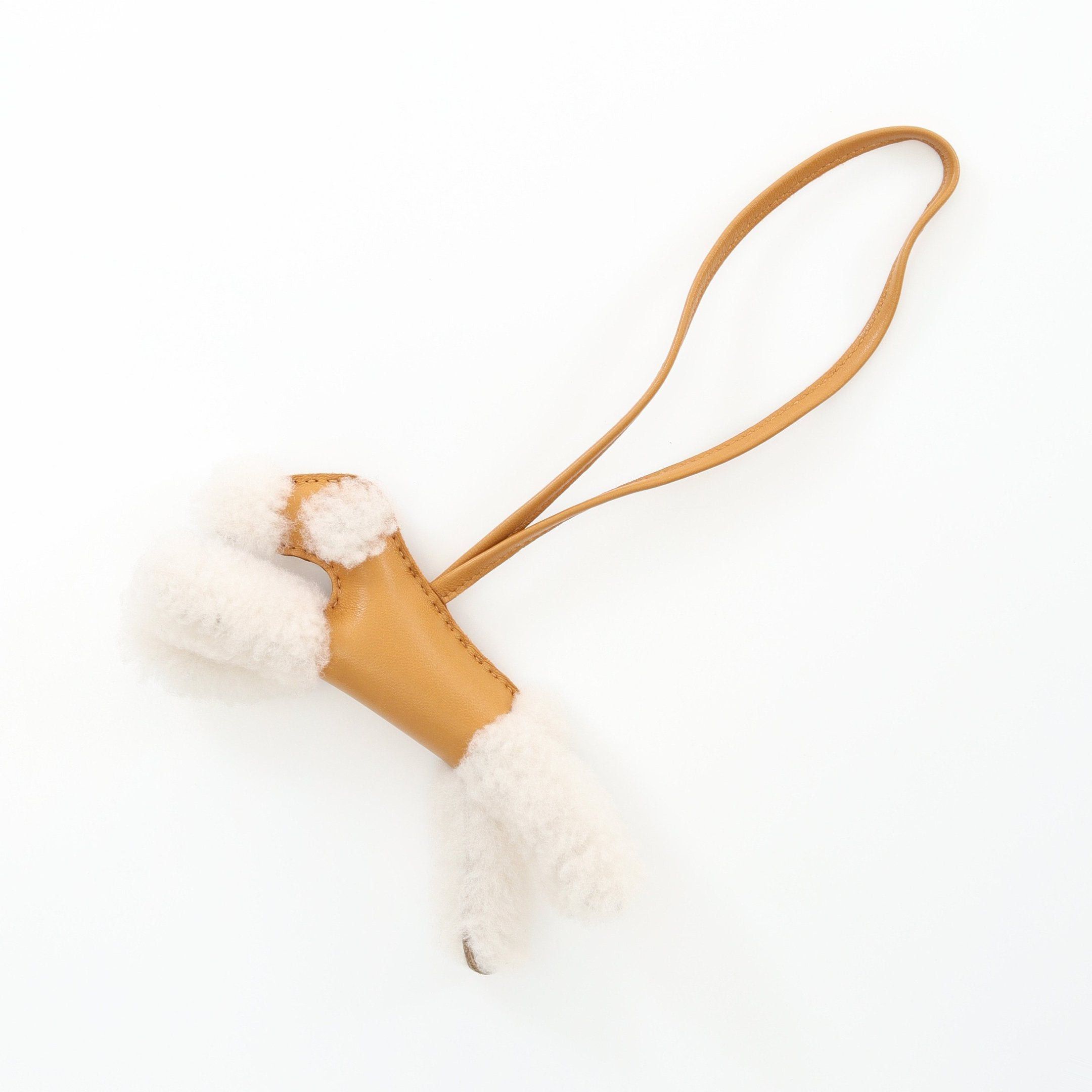 Hermes Hermes Paddy Charm Bag Aagneau Merino Wool Light Brown White U Stamp Size ONE SIZE - 1 Thumbnail