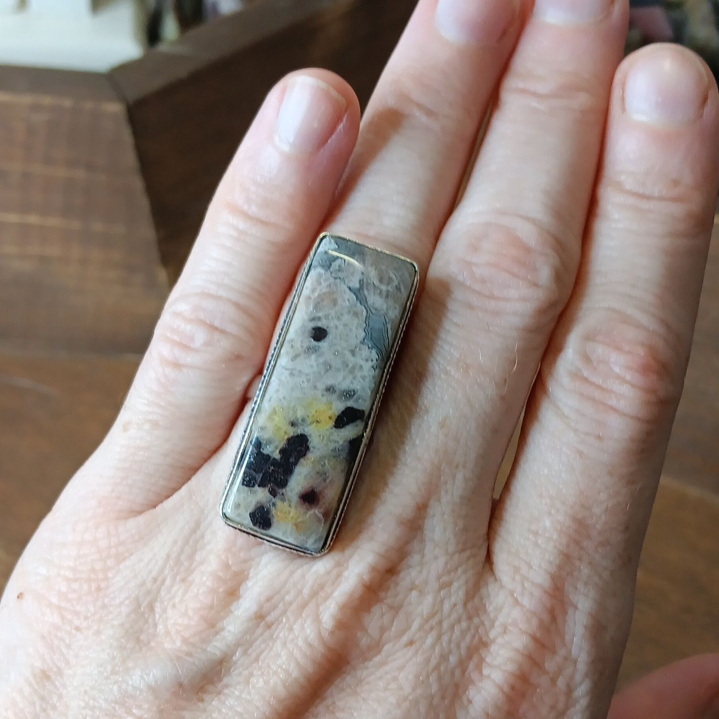 Other Laguna Lace Agate gemstone ring, sz 6.75 Size ONE SIZE - 3 Thumbnail