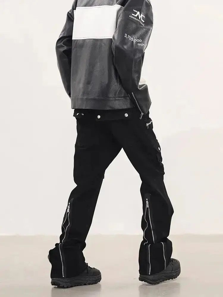 Japanese Brand Retro Multi Pocket Zipper Hip Hop Loose Jeans Size US 30 / EU 46 - 1 Thumbnail