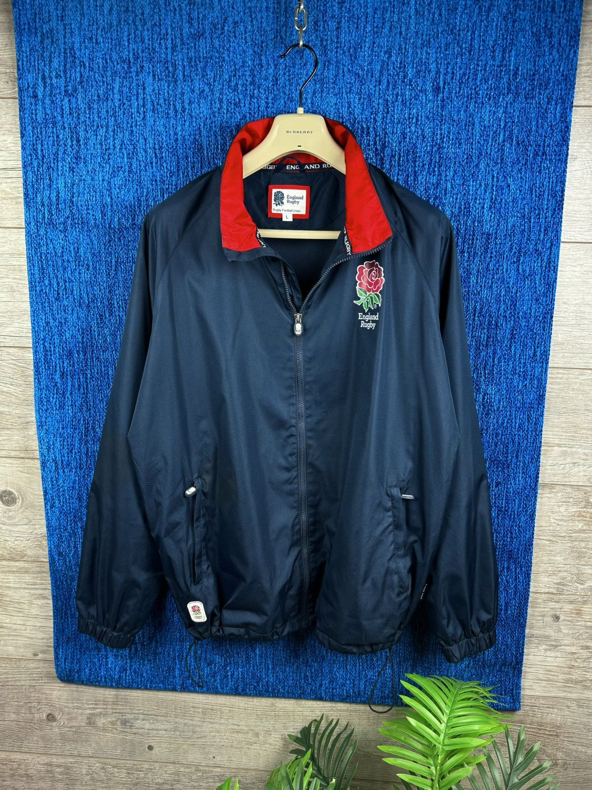 Vintage England Rugby 🏉 Football USA Jacket Y2K drill style size L Size US L / EU 52-54 / 3 - 11 Thumbnail