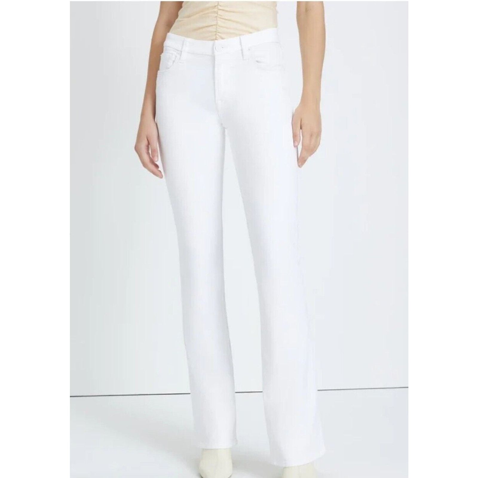 7 For All Mankind 7 For All Mankind Jen 7 Slim Bootcut Jeans White size 12 Size 34" / US 12 / IT 48 - 4 Thumbnail