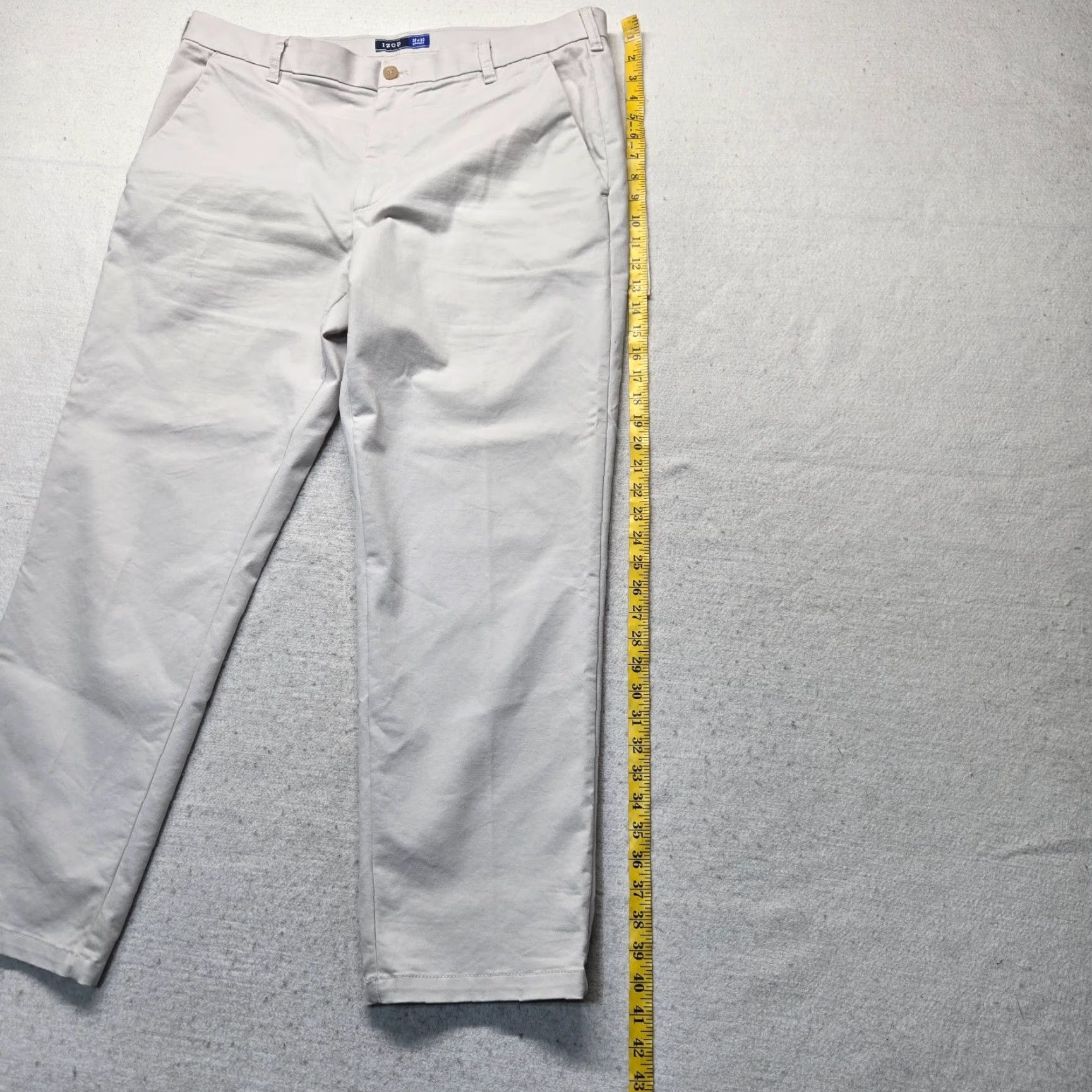 Izod IZOD Pants Khakis Beige 38x30 Adult Men Size Beige Khaki Straight Inseam 30 Men's Pants Size US 38 / EU 54 - 7 Thumbnail