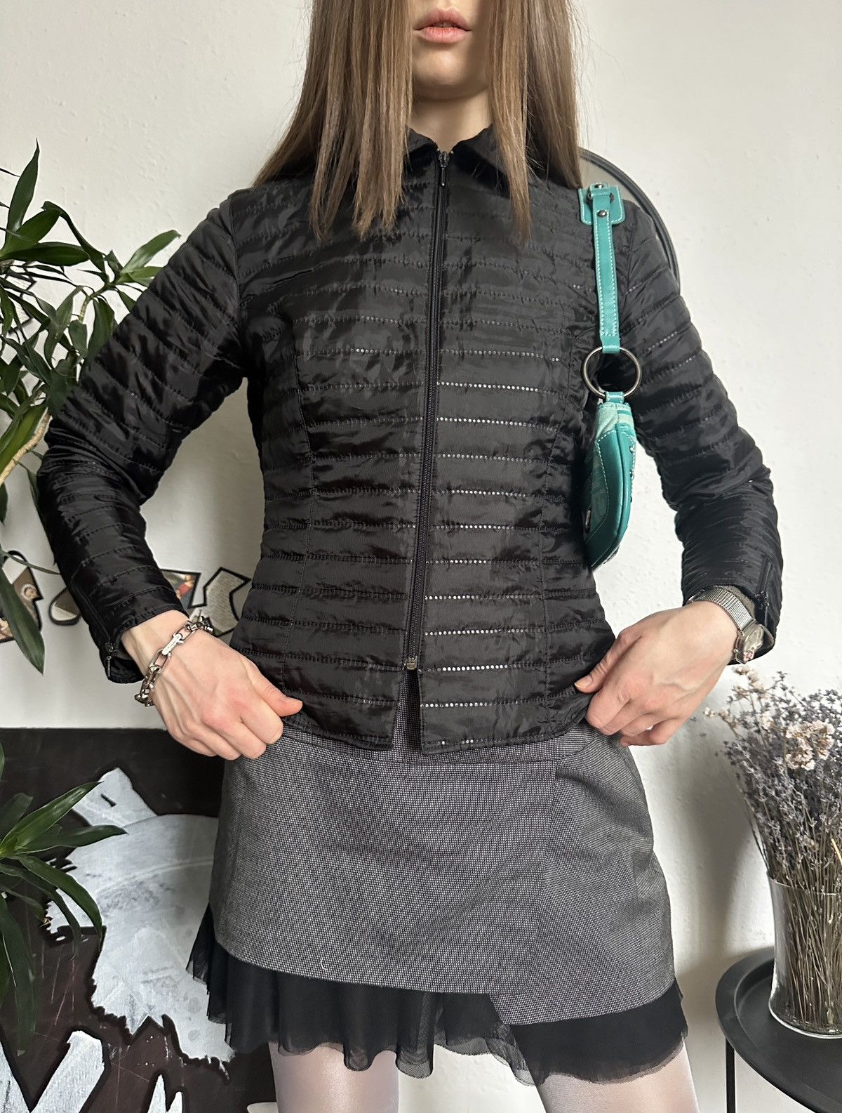 ANNE FONTAINE Luxury Vintage Skinny Silhouette Quilted Jacket Size XS / US 0-2 / IT 36-38 - 2 Thumbnail
