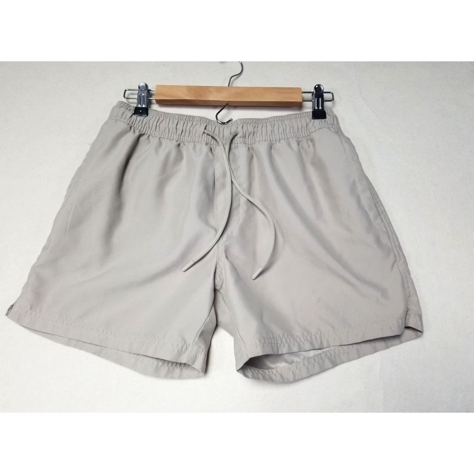 Cotton On Cotton On Garment Men's Pull On Shorts Size S Khaki Beige Elastic Drawstring Casual, Travel Size US 29 - 2 Thumbnail