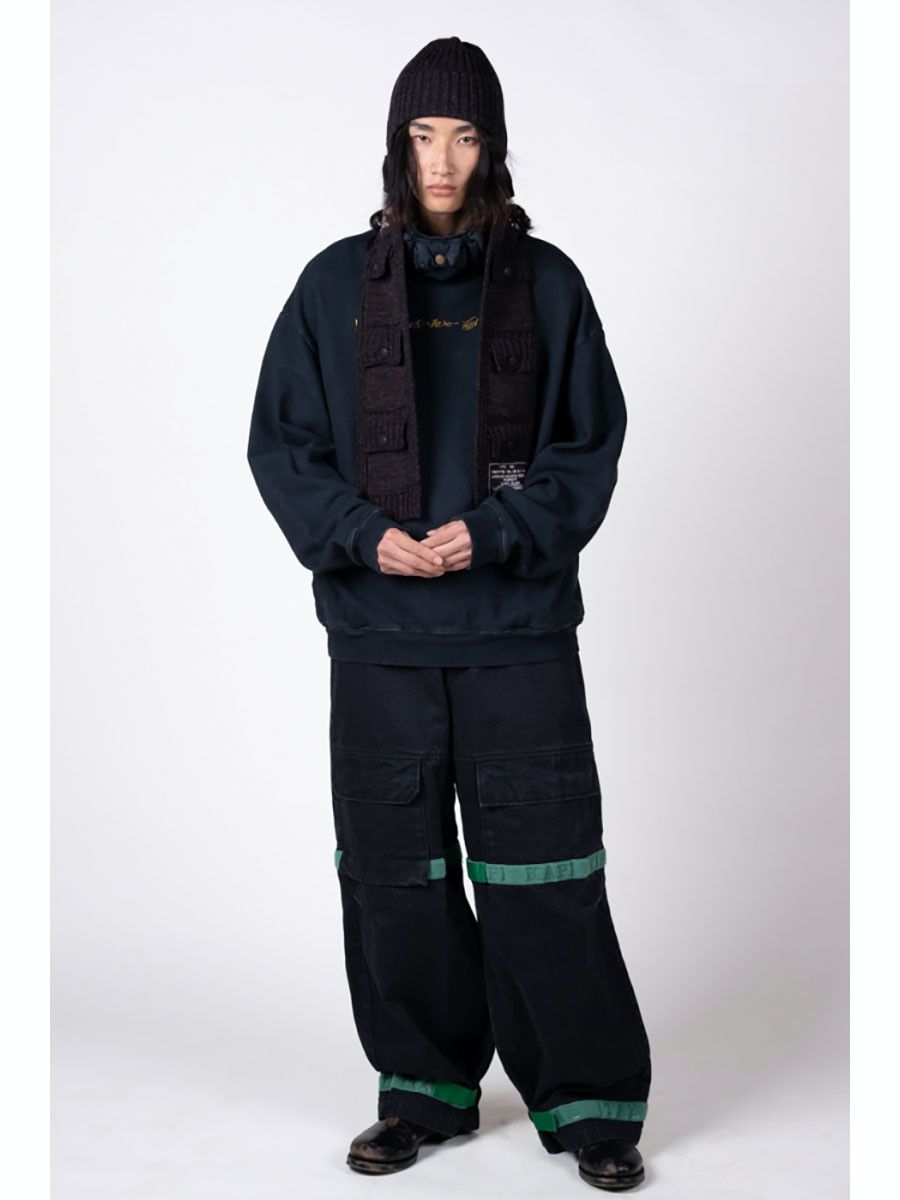 Kapital Kapital 14oz black x black denim nouvelle shuttle pants Size US 32 / EU 48 - 6 Thumbnail