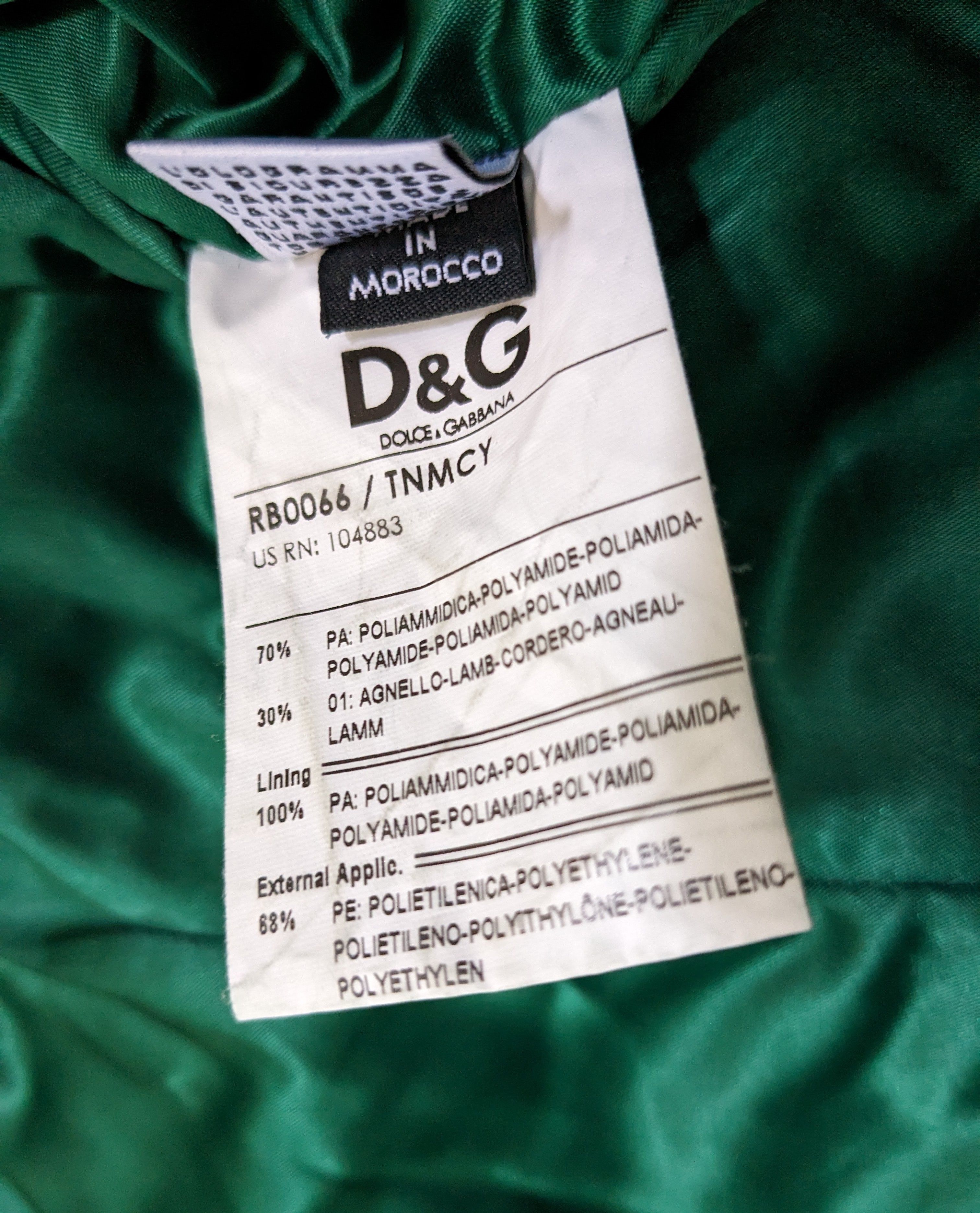Dolce & Gabbana Dolce & Gabbana Nylon Leather Jacket Hoody Green 52 Zip Up Size US L / EU 52-54 / 3 - 24 Thumbnail