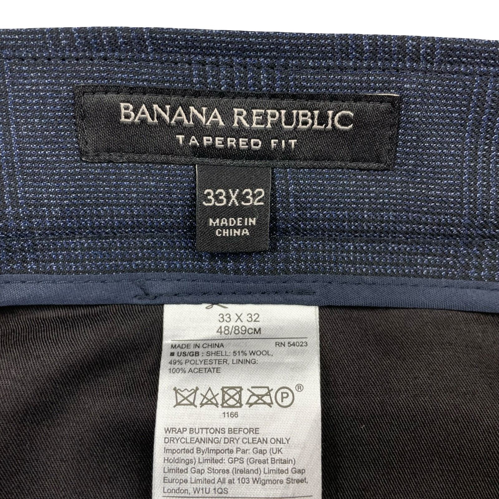 Banana Republic Banana Republic Men's Smart Weight Slim Fit Wool Suit Blue P Size 40L - 15 Thumbnail