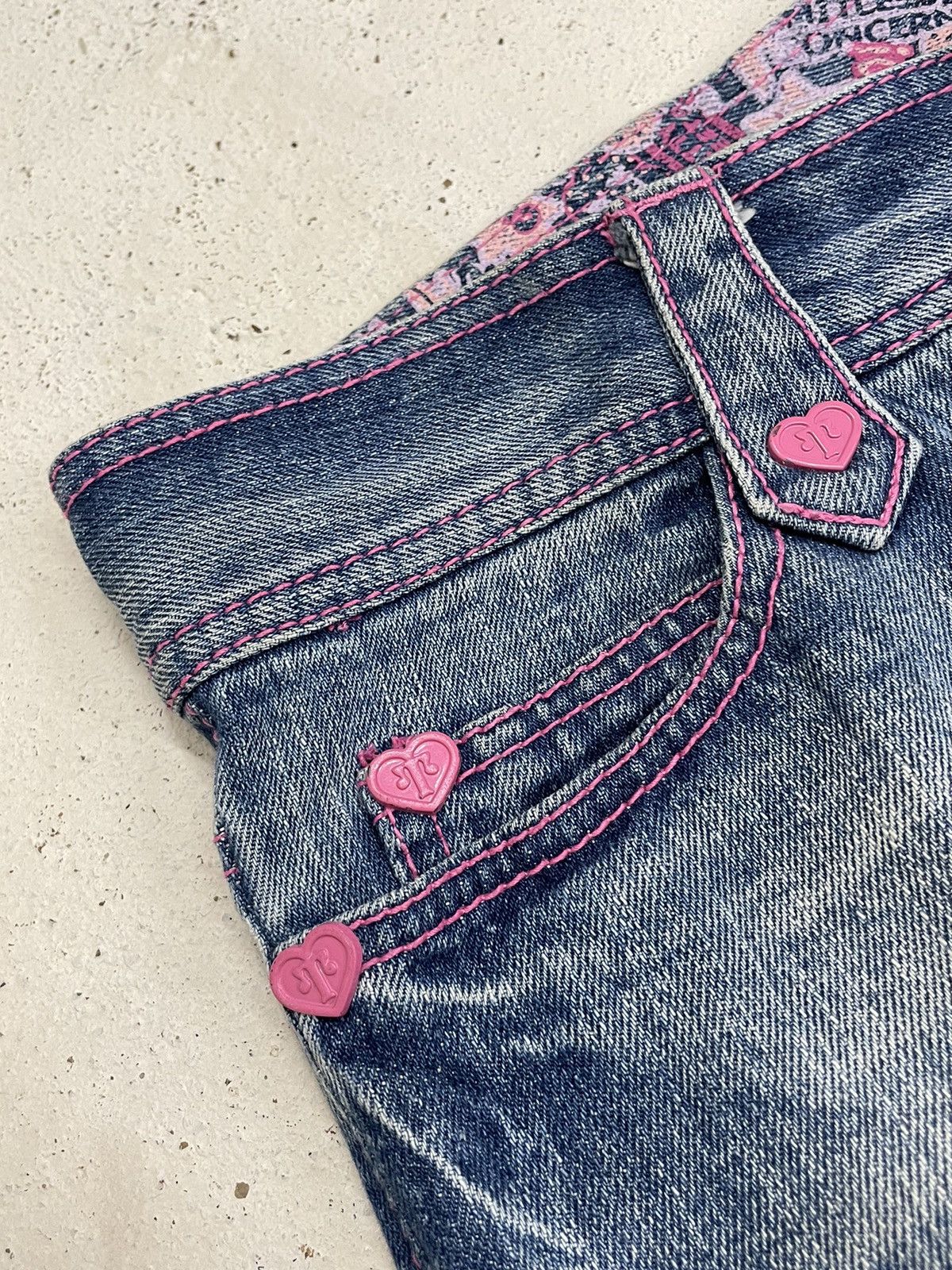 Hysteric Glamour Tralala Clone Devgru Y2k Surf Style Distressed Denim Pants Size US 29 - 11 Thumbnail
