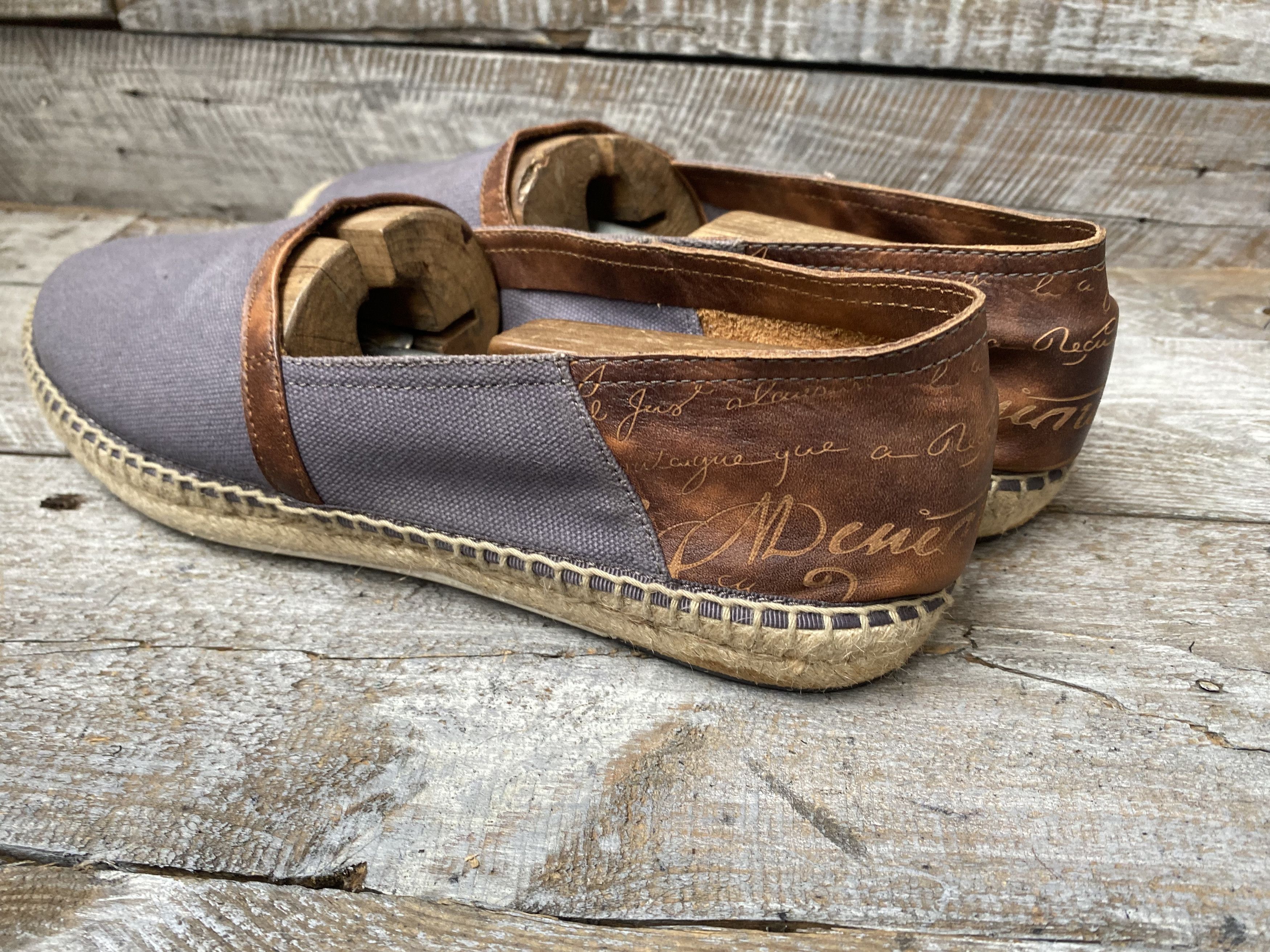 Berluti × Designer Berluti espadrille scritto signature slip on shoes sz 8 Size US 9 / EU 42 - 5 Thumbnail
