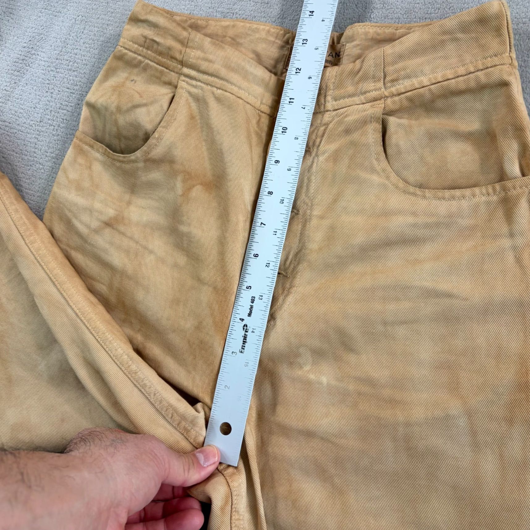 Nili Lotan Nili Lotan Pants Barrel Exposed Button High Rise Flat Front Cotton Twill Women's 2 Brown Vintage Tobacco Bohemian Casual 27 Inseam Size 26" / US 2 / IT 38 - 7 Thumbnail