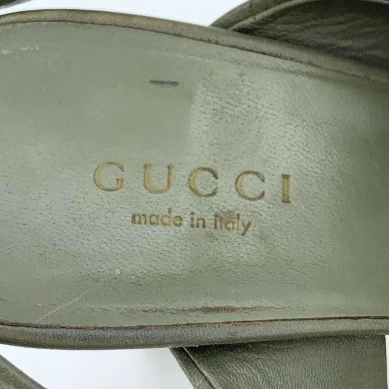 Gucci Gucci Green bamboo joint buckle buckle thick high-heeled s Size US 6.5 / IT 36.5 - 8 Thumbnail