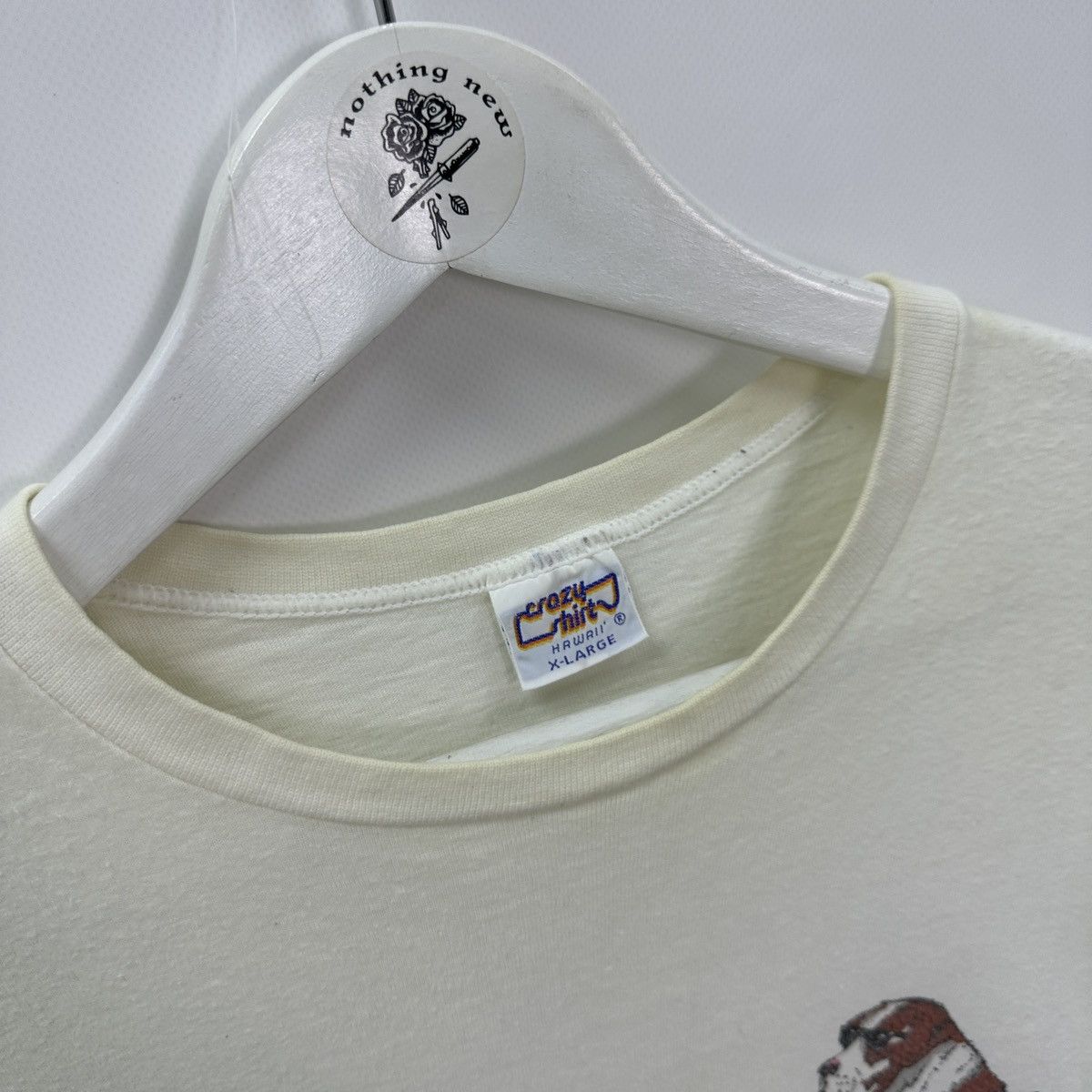 Vintage Vintage 90s Crazy Shirts Hawaii hot dogs surf team tee y2k Size US XL / EU 56 / 4 - 13 Thumbnail