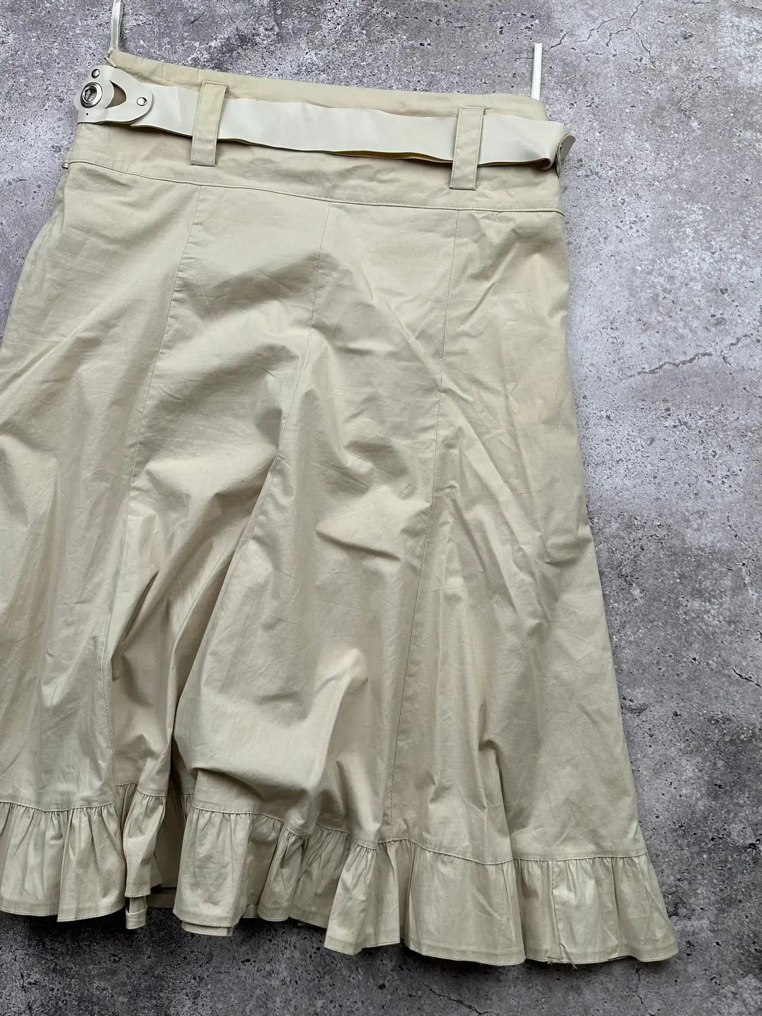 Japanese Brand Vintage Cargo Flare Skirt With Belt C330(V133) Size 32" / US 10 / IT 46 - 8 Thumbnail
