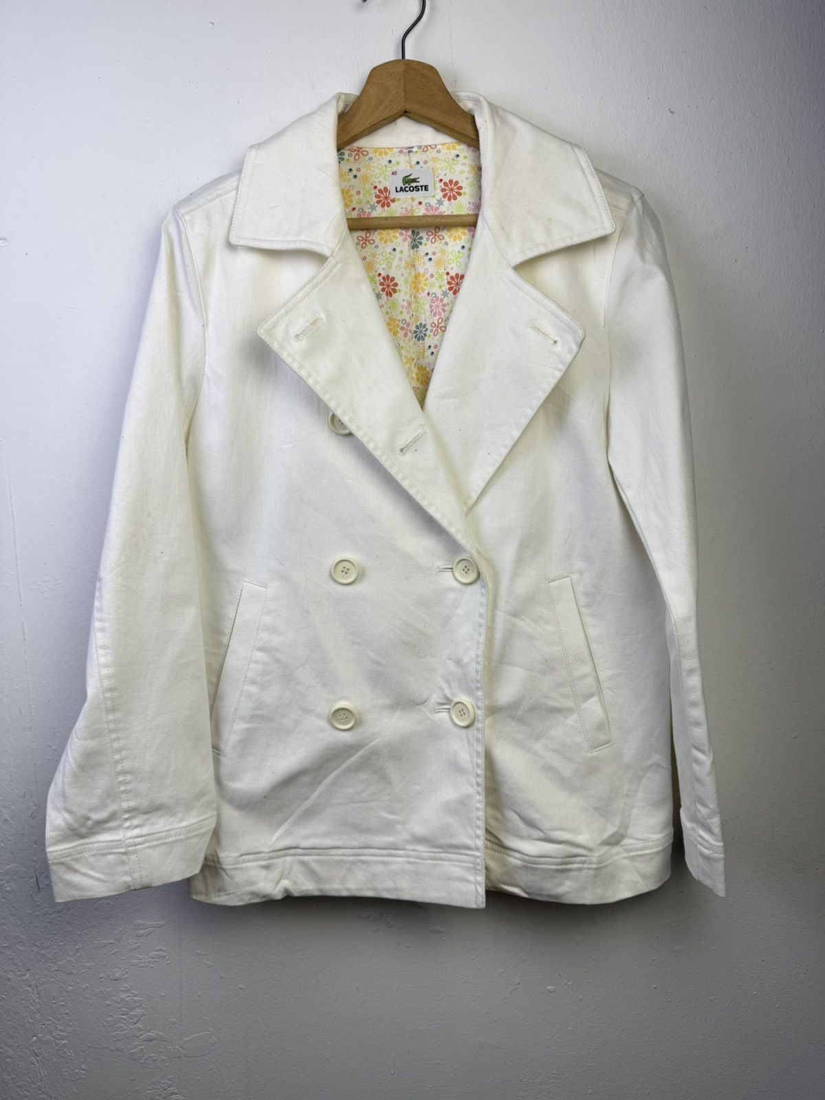 Lacoste Lacoste denim double-breasted jacket Size L / US 10 / IT 46 - 1 Thumbnail