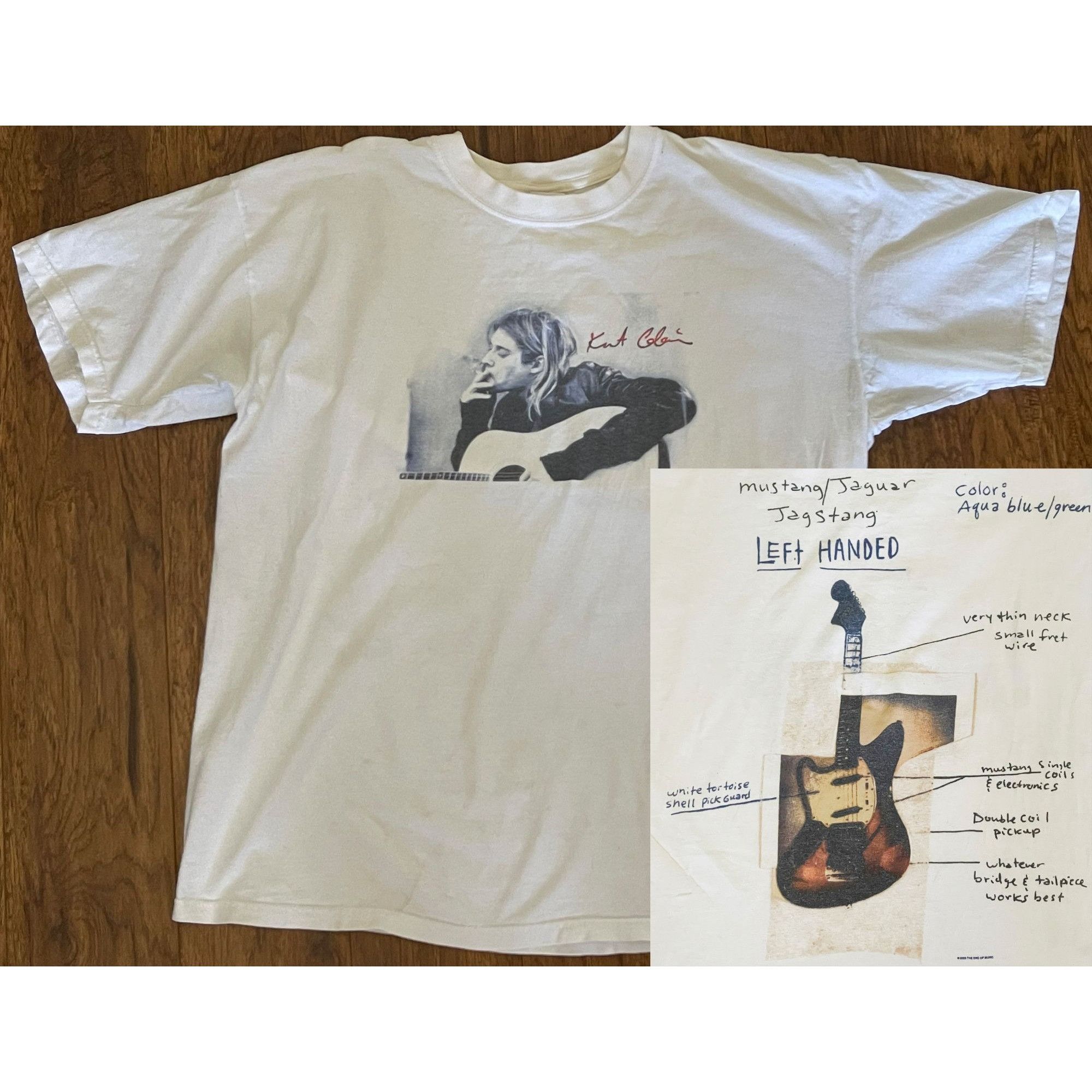 Anvil Vintage Kurt Cobain x Nirvana 2003 Jagstang Left-Handed Guit Size US XL / EU 56 / 4 - 1 Thumbnail