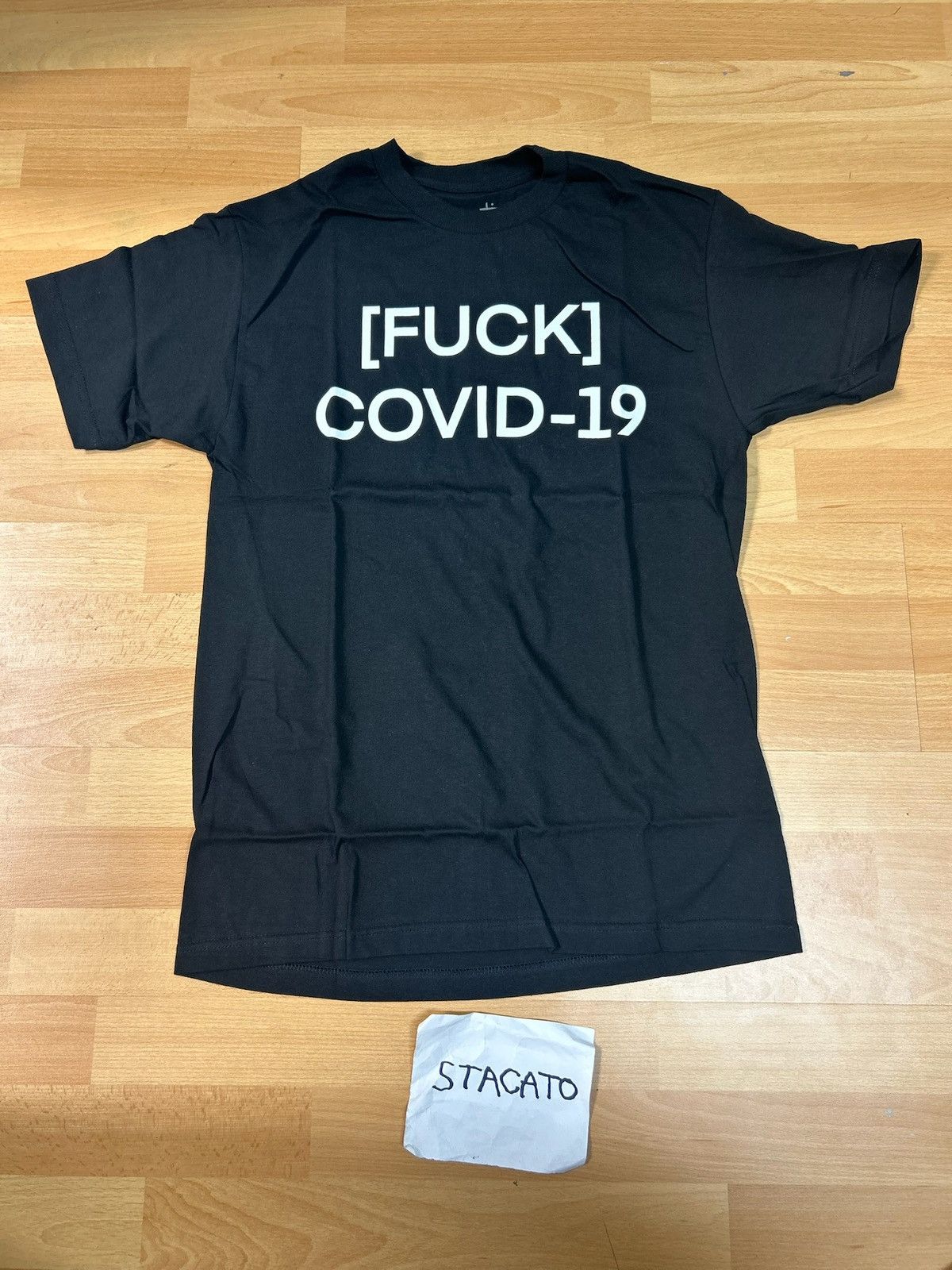 Gnarcotic × Rap Tees Gnarcotic Lil Gnar Fuck COVID-19 Tee Black Size US M / EU 48-50 / 2 - 1 Thumbnail