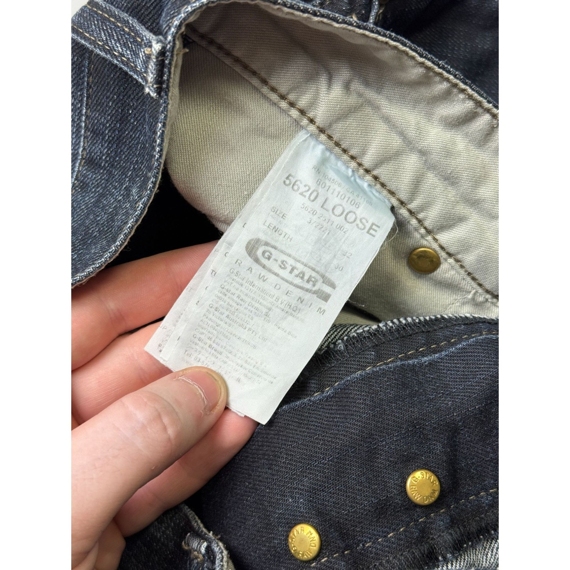 G-Star G-Star RAW Loose Fit Rap Denim Jeans Pants (Y1162) Size US 32 / EU 48 - 7 Thumbnail