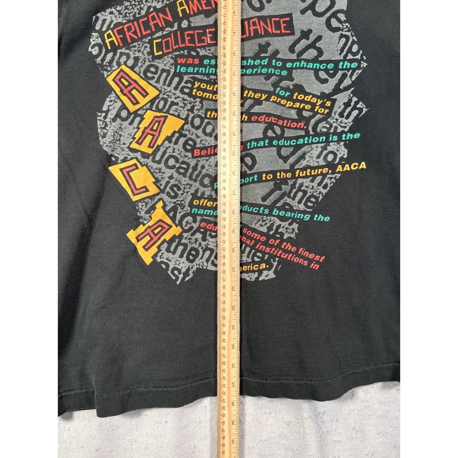 Vintage VINTAGE African American College Alliance T-Shirt Mens Large Black USA Made Size US L / EU 52-54 / 3 - 4 Thumbnail