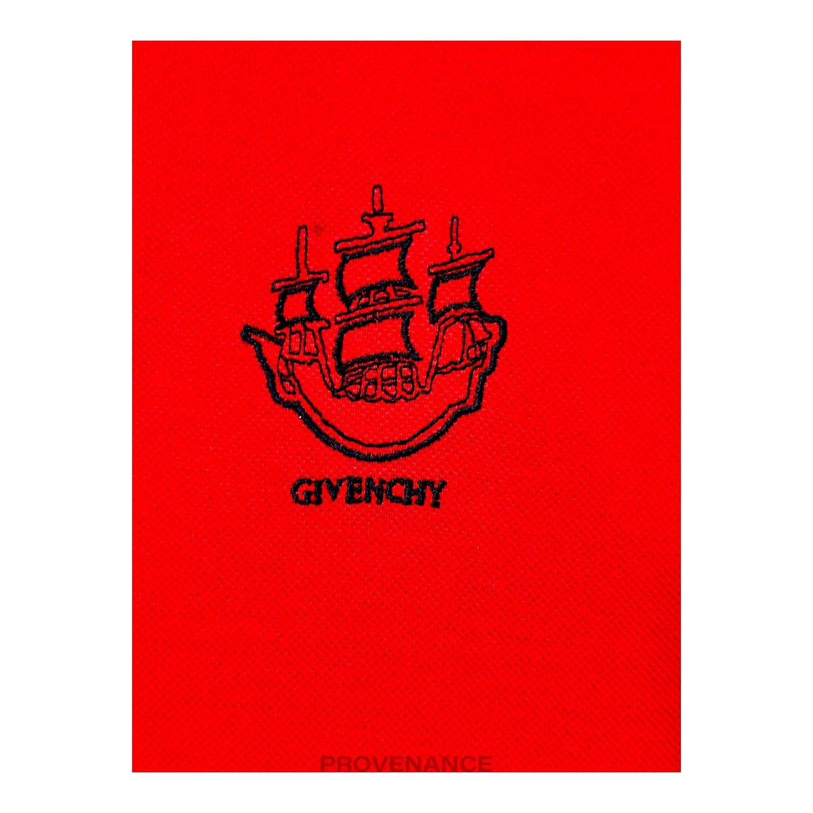 Givenchy 🔴 Givenchy Embroidered Sailboat Logo Polo Shirt - Red M Size US M / EU 48-50 / 2 - 7 Thumbnail