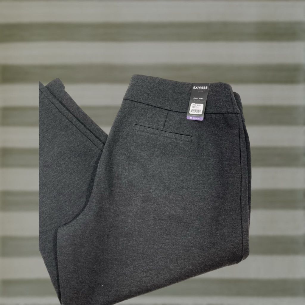 Express Express Ponte Pants Women 2XL 42x27 Charcoal Gray Stretch NWT Pant Khakis Leggings Size 40" / US 18 - 1 Thumbnail