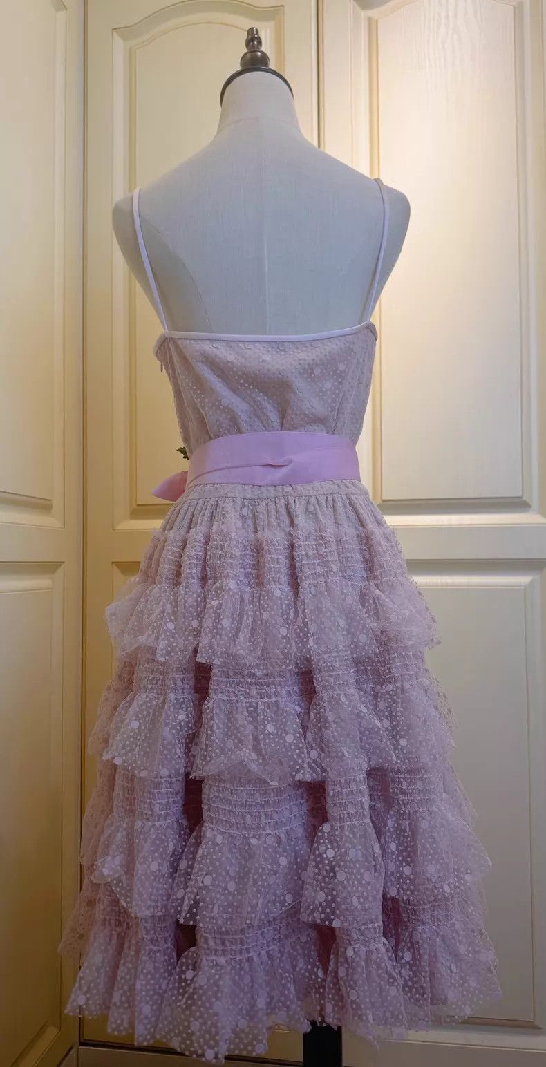 Valentino Valentino Lace flocked pink multi-layered princess dress Size M / US 6-8 / IT 42-44 - 6 Thumbnail