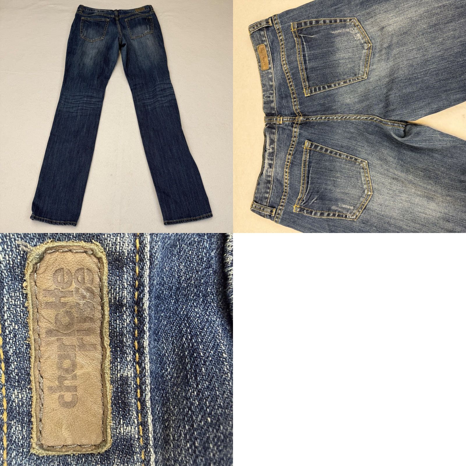 Vintage VINTAGE Charlotte Russe Jeans Womens 10 Blue Slouchy Slim Distressed Straight 33x33 Size 32" / US 10 / IT 46 - 9 Thumbnail