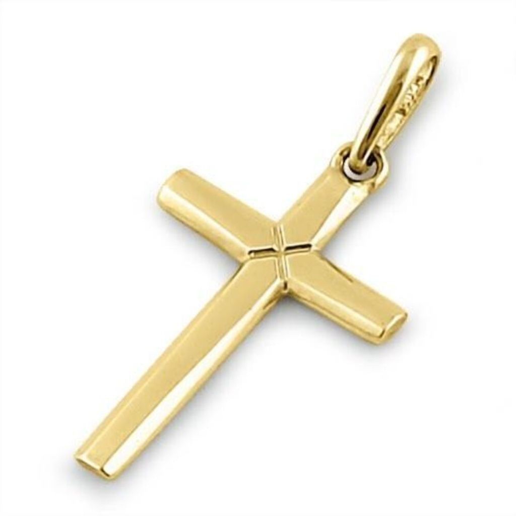 Other Solid 14K Yellow Gold Plain Cross Pendant For Necklace New Size ONE SIZE - 1 Thumbnail