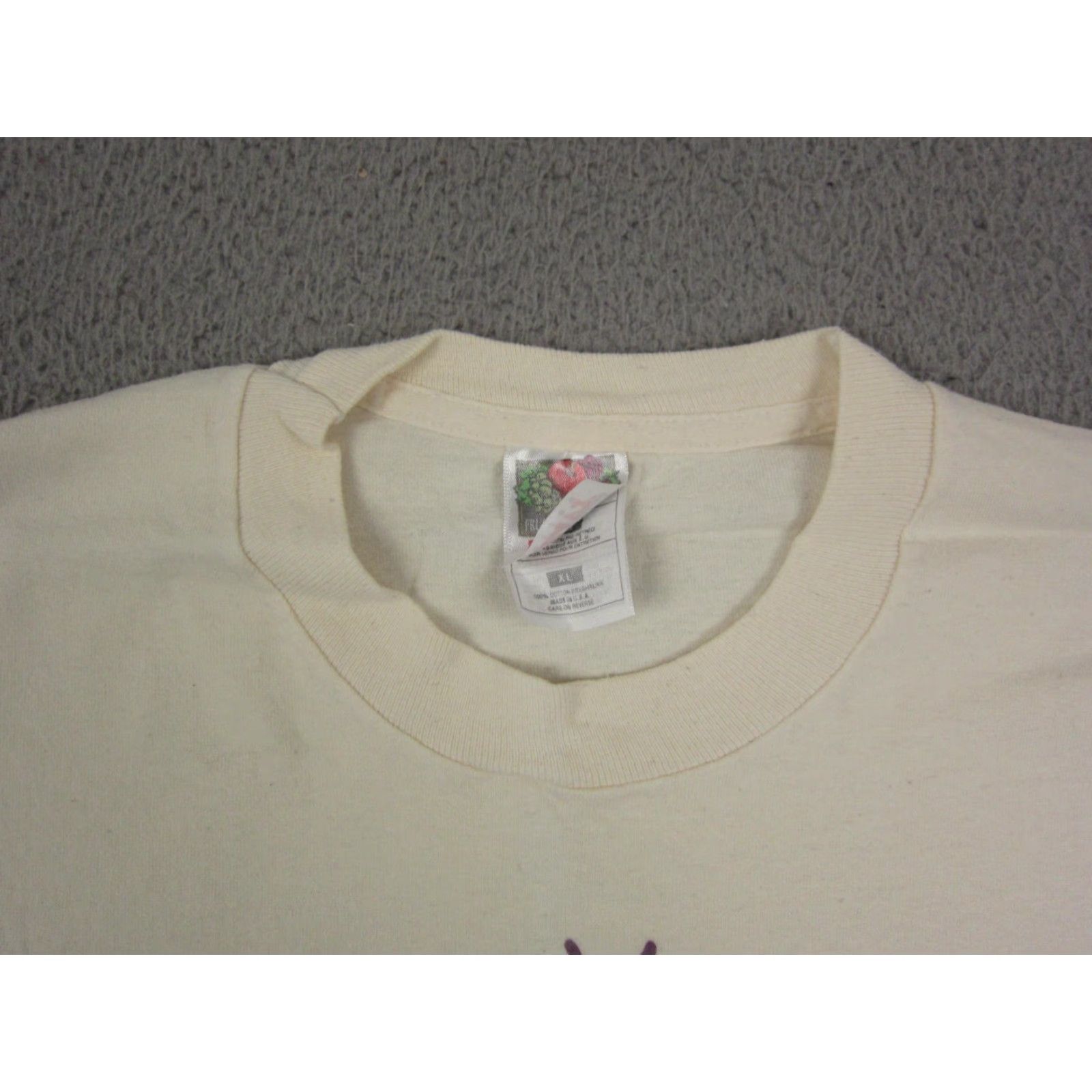 Fruit Of The Loom Vintage Fruit of the Loom Shirt Mens XL White 90s Outdoor Racing Festival T-Shirt Crew Neck Short Sleeve Size US XL / EU 56 / 4 - 5 Thumbnail