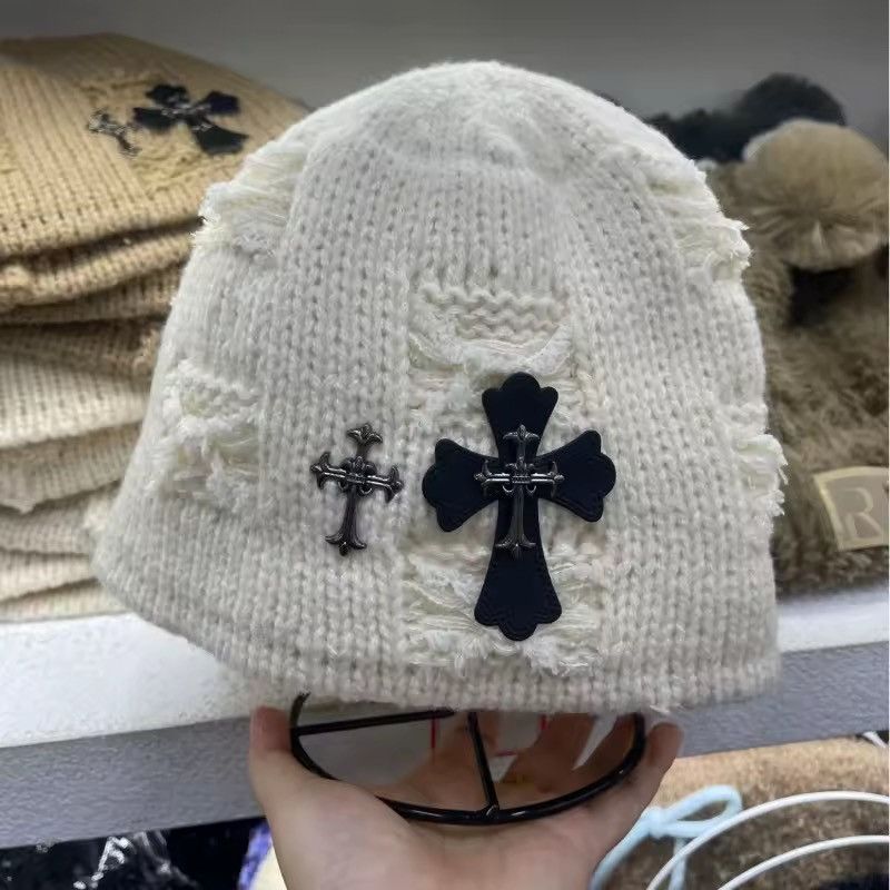 Other Knitted Japanese Gothic Cross Bucket Winter Hat Size ONE SIZE - 2 Thumbnail