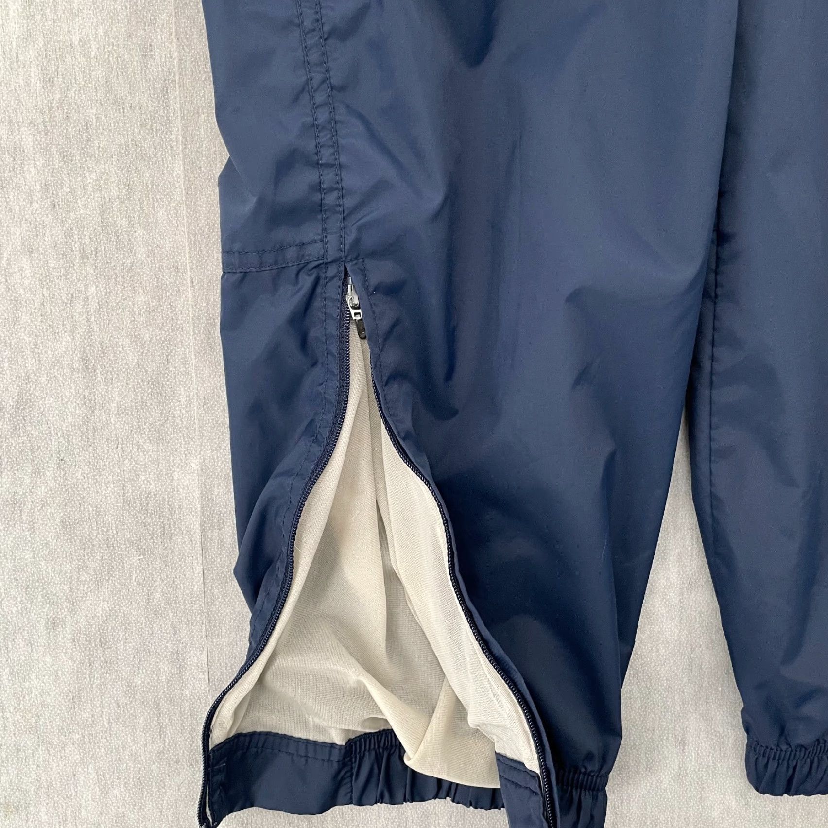 Nike VINTAGE Nike Pants Adult Medium Blue Lined Jogger Pockets Swoosh Logo Mens M 90s Size US 31 - 3 Thumbnail