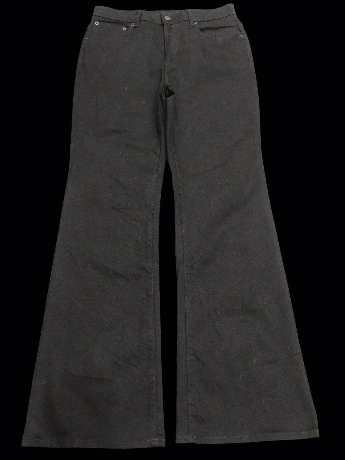 GU 💥FLARE💥GU SUPERBLACK STRETCHABLE FLARE DENIM F95 Size US 29 - 1 Thumbnail