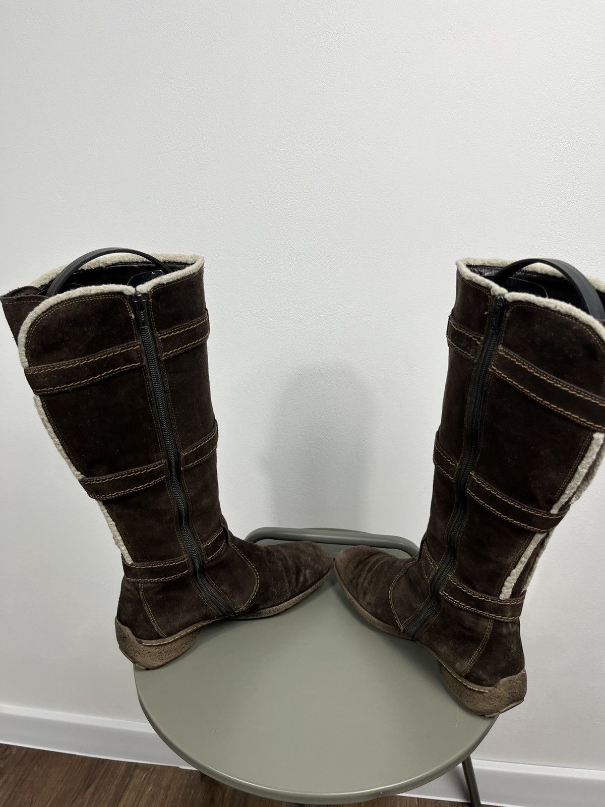 Other Vintage Suede Shearling Lined Buckle Boots EU 36 UK 4.5 Size US 5.5 / IT 35.5 - 8 Thumbnail