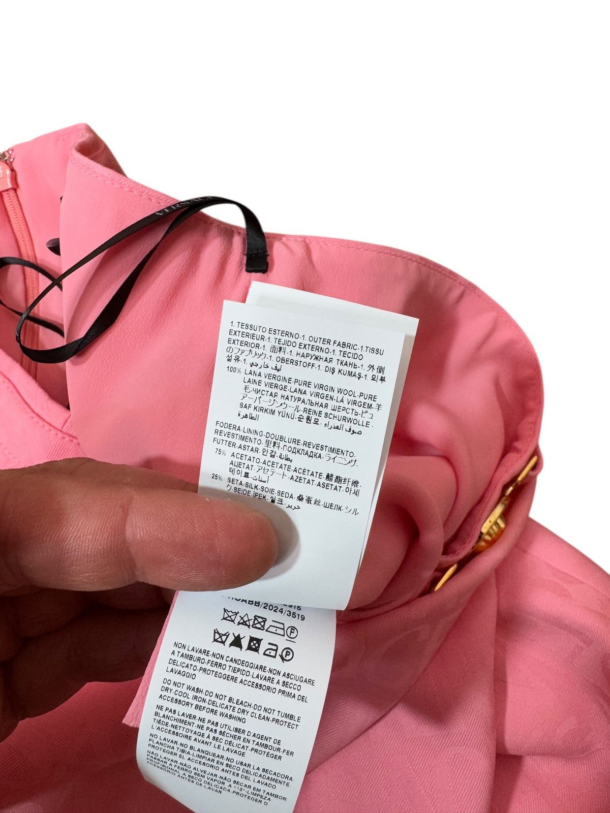 Versace Versace Pink Wool Skirt with Medusa Belt - Size 44 Size 30" / US 8 / IT 44 - 8 Thumbnail