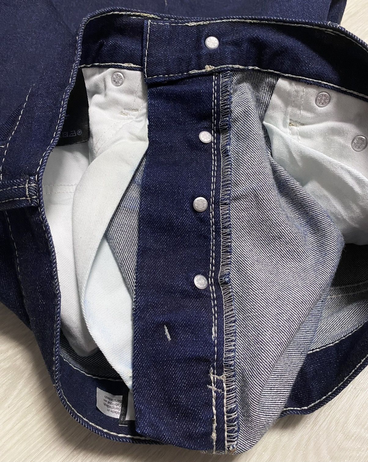 Eytys Unisex Eytys H&M Red Selvedge Navy Cotton Heavy Denim Jeans Size US 28 / EU 44 - 17 Thumbnail