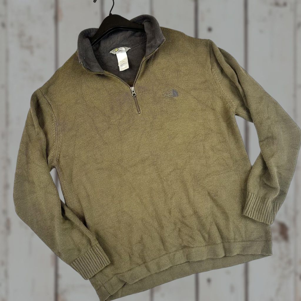 The North Face The North Face Sweater Mens Large Olive Green A5 Series Half Zip Wool Blend Knit Size US L / EU 52-54 / 3 - 1 Thumbnail