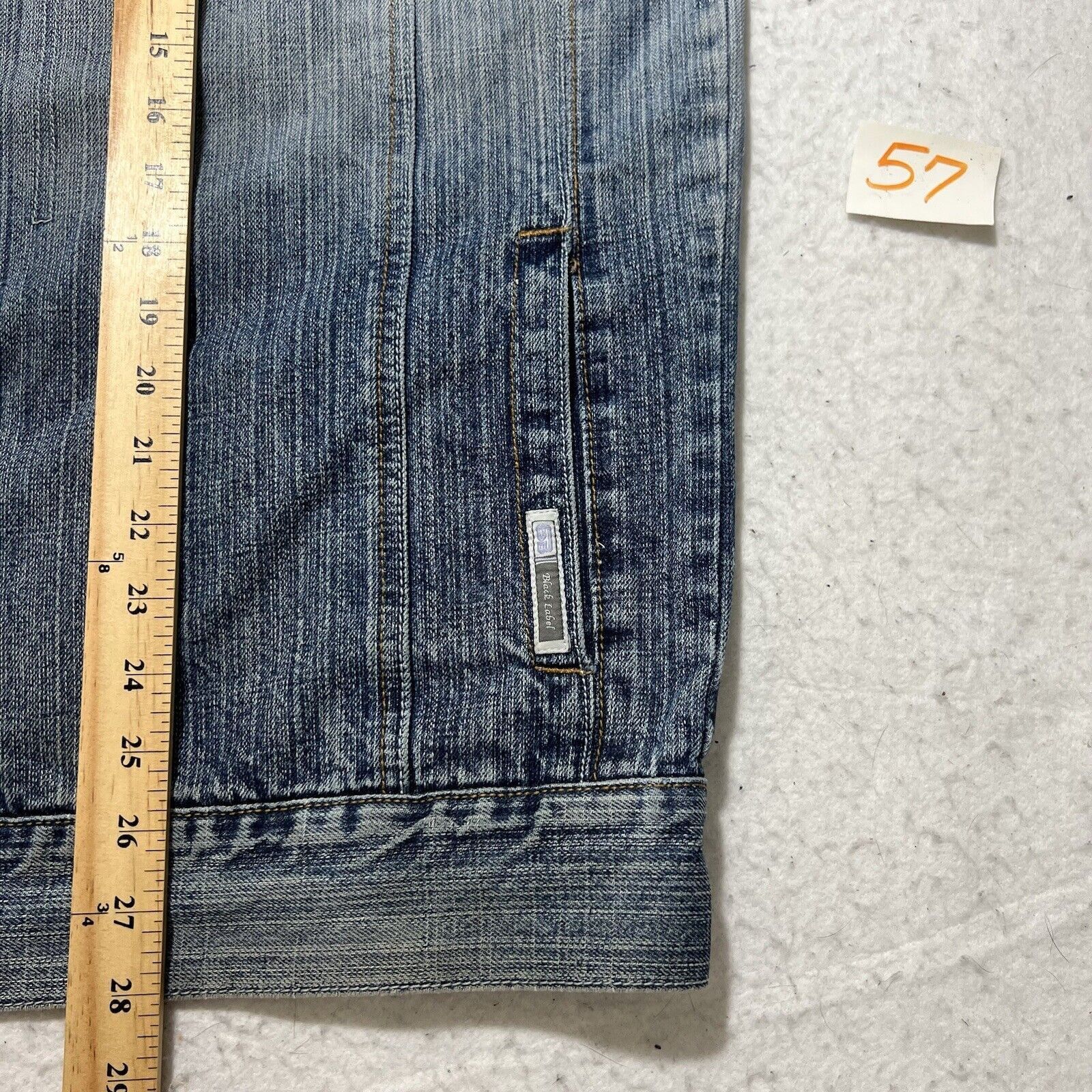 GB GB Black Label Large Jean Jacket Light Blue Distressed Size US L / EU 52-54 / 3 - 8 Thumbnail
