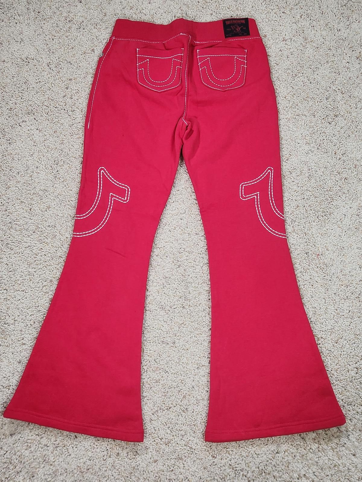 True Religion NEW True Religion Pull-On Flare Jeans Red Anniversary Medium Size 32" / US 10 / IT 46 - 8 Thumbnail