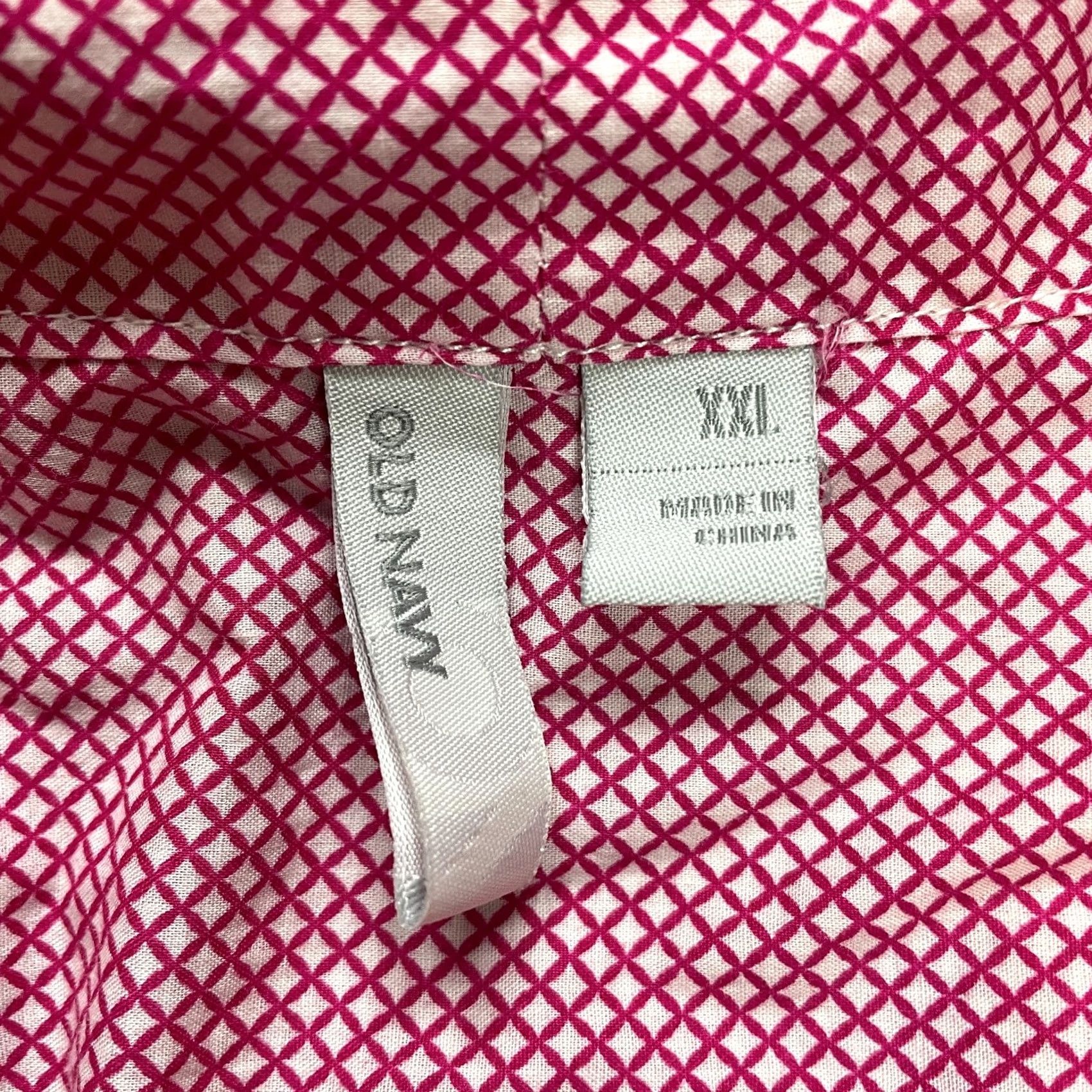 Old Navy VINTAGE Old Navy Shirt Womens XXL Red Check Long Sleeve Collared Tie Size XXL / US 16-18 / IT 52-54 - 3 Thumbnail