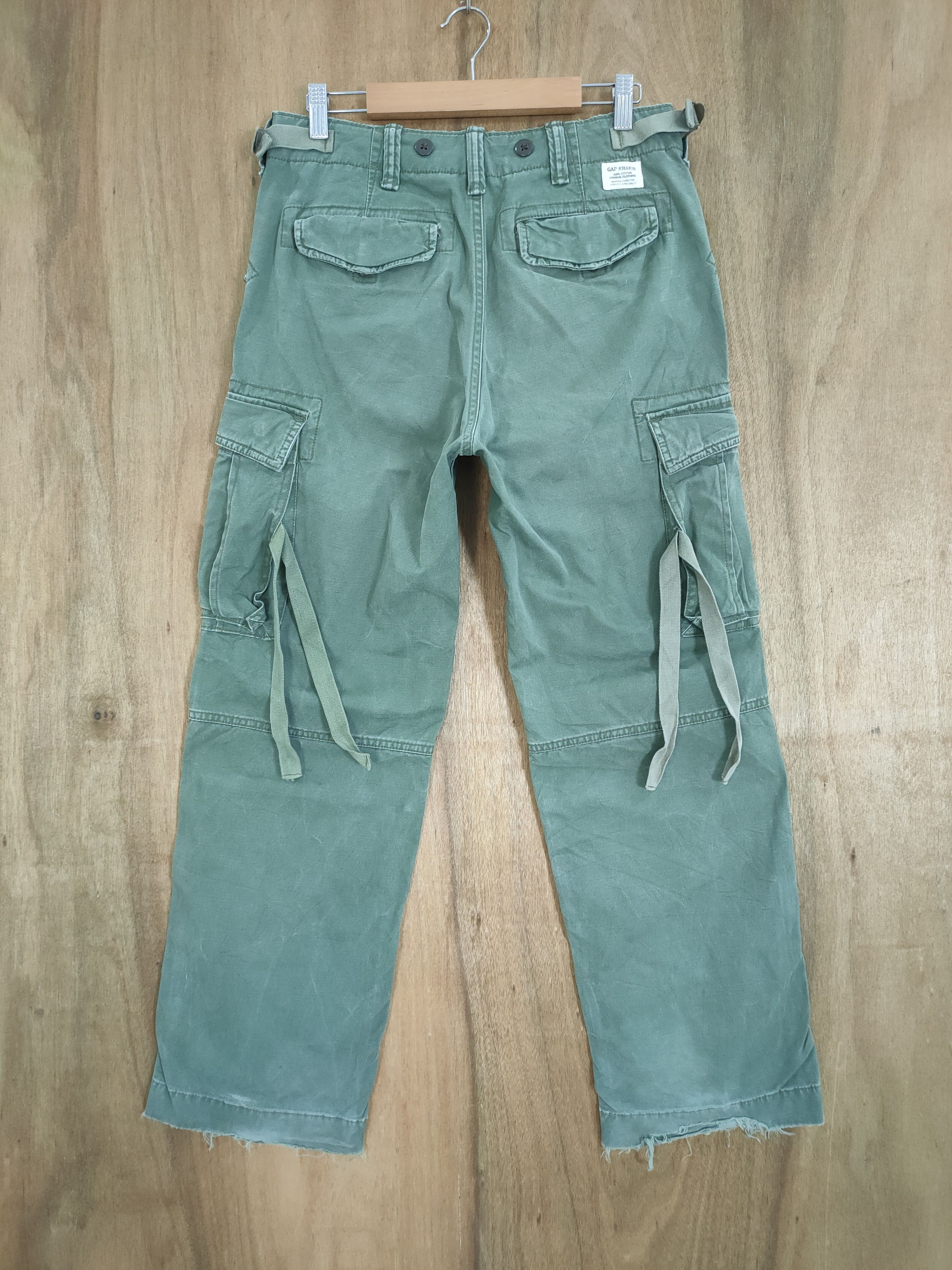 Japanese Brand VINTAGE JAPANESE BRAND GP FADED BONDAGE CARGO PANTS Size US 29 - 4 Thumbnail