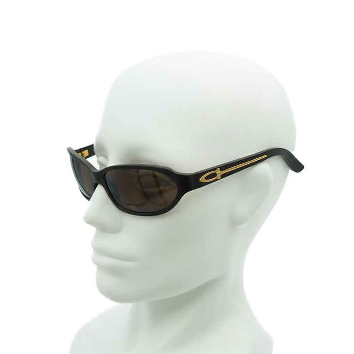 Cartier CARTIER Oval Black Logo Gold Sunglasses Grailed
