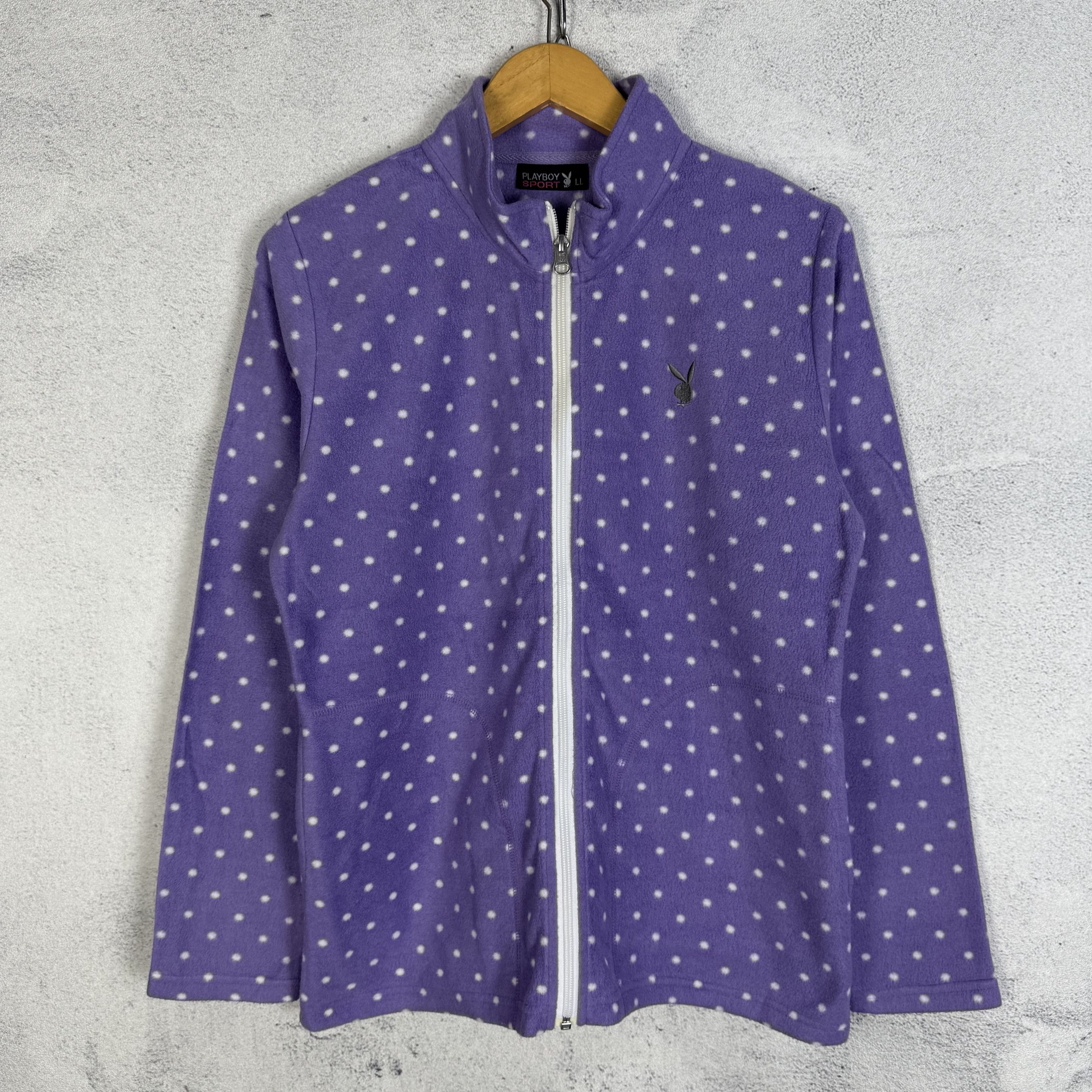 Playboy Y2K Playboy Zip Up Fleece Jacket Polkadot Size M / US 6-8 / IT 42-44 - 1 Thumbnail