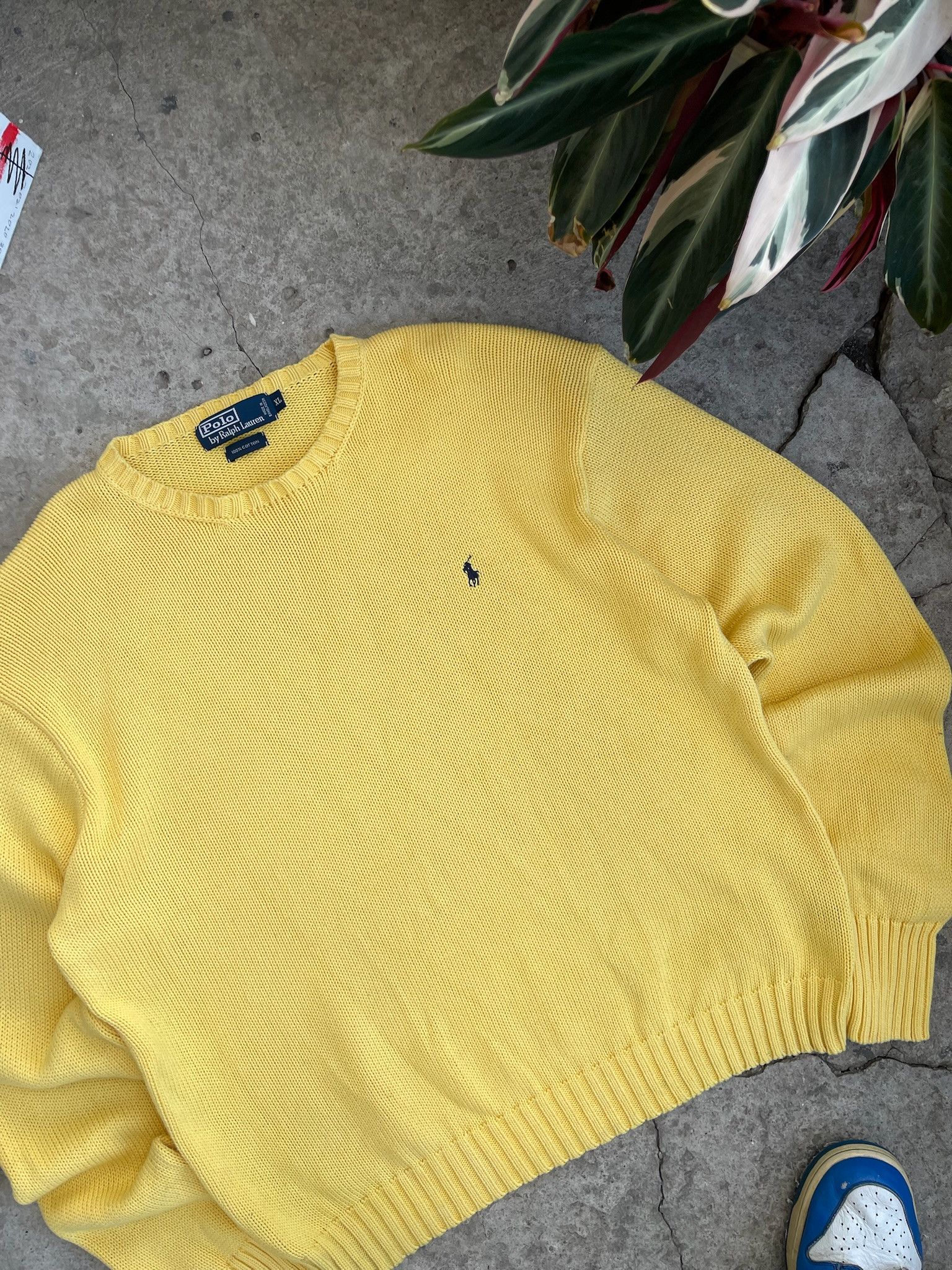 Polo Ralph Lauren Vintage Polo Ralph Lauren Yellow Knit Sweater Size US XL / EU 56 / 4 - 14 Thumbnail