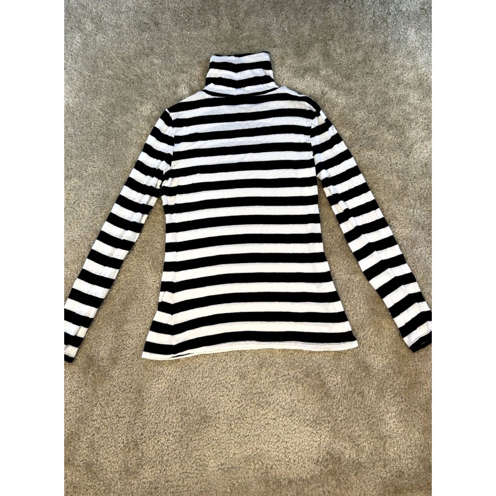 Vintage Jennifer Lopez Striped Turtleneck Knit Top Long Sleeve Women's Size Small E193 Size S / US 4 / IT 40 - 4 Thumbnail