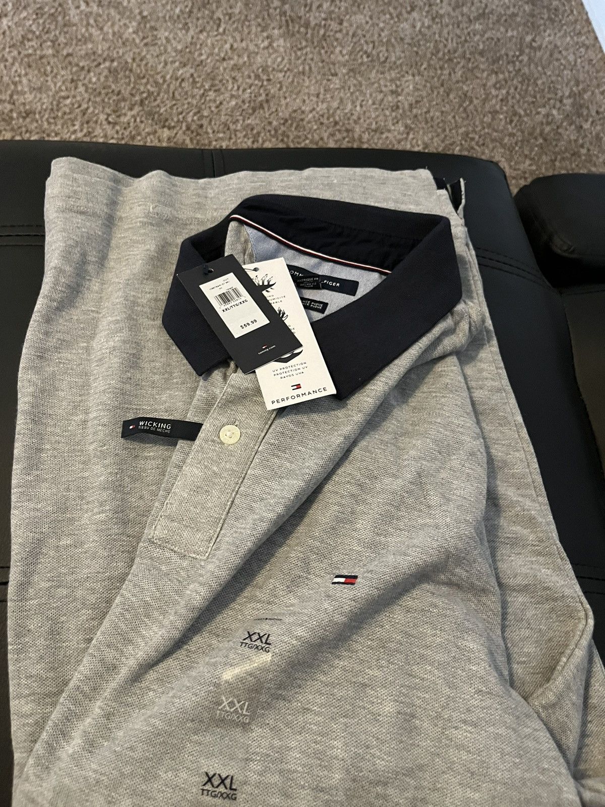 image of Tommy Hilfiger Polo in Grey, Men's (Size 2XL)