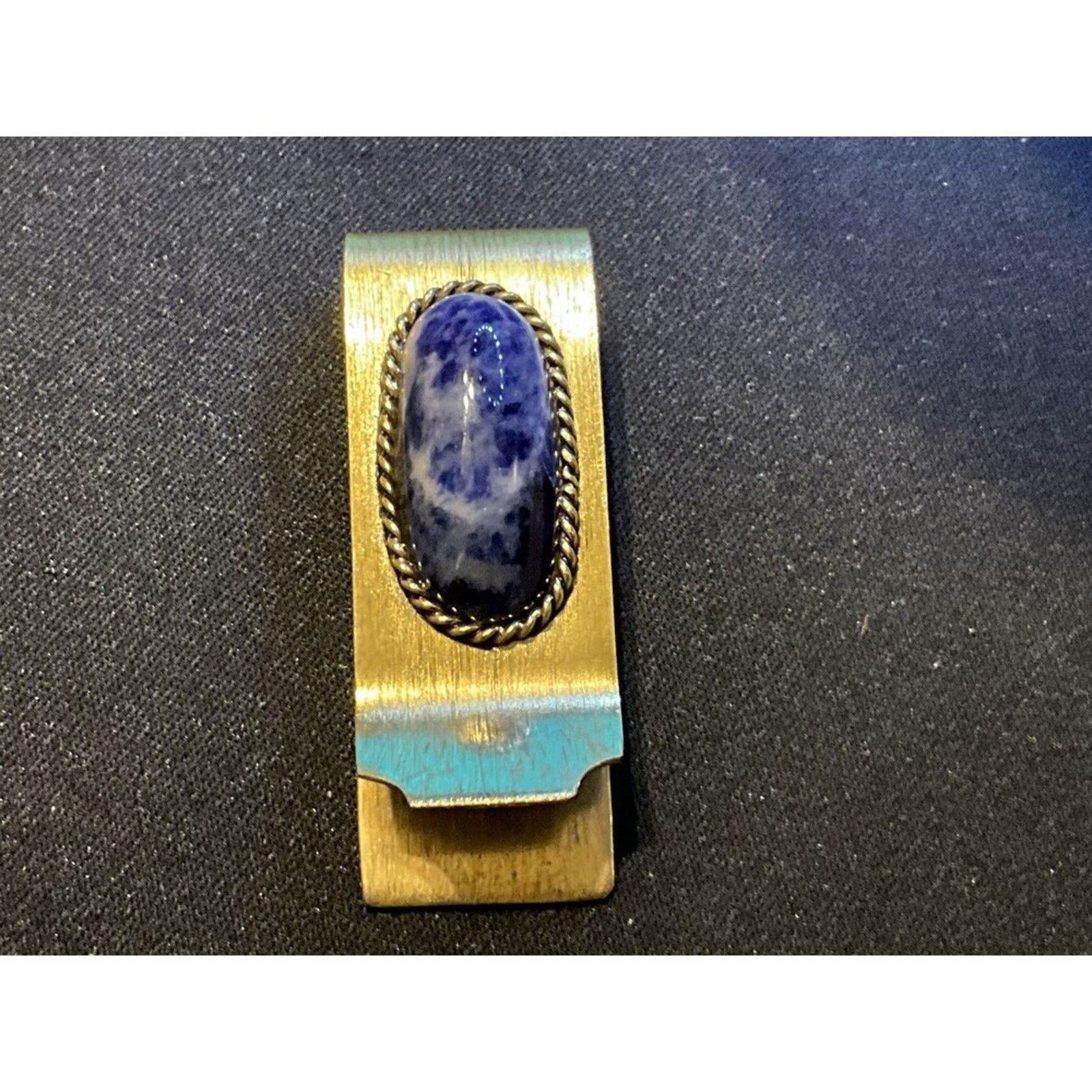 Other Gold Tone Demim Lapas Vintage Money Clip Size ONE SIZE - 1 Thumbnail