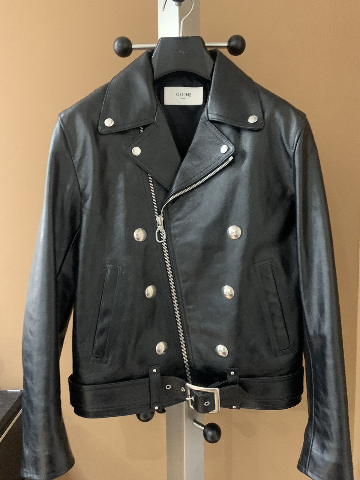 Celine Celine 2024FW Buttoned Calfskin leather jacket Size US M / EU 48-50 / 2 - 1 Thumbnail