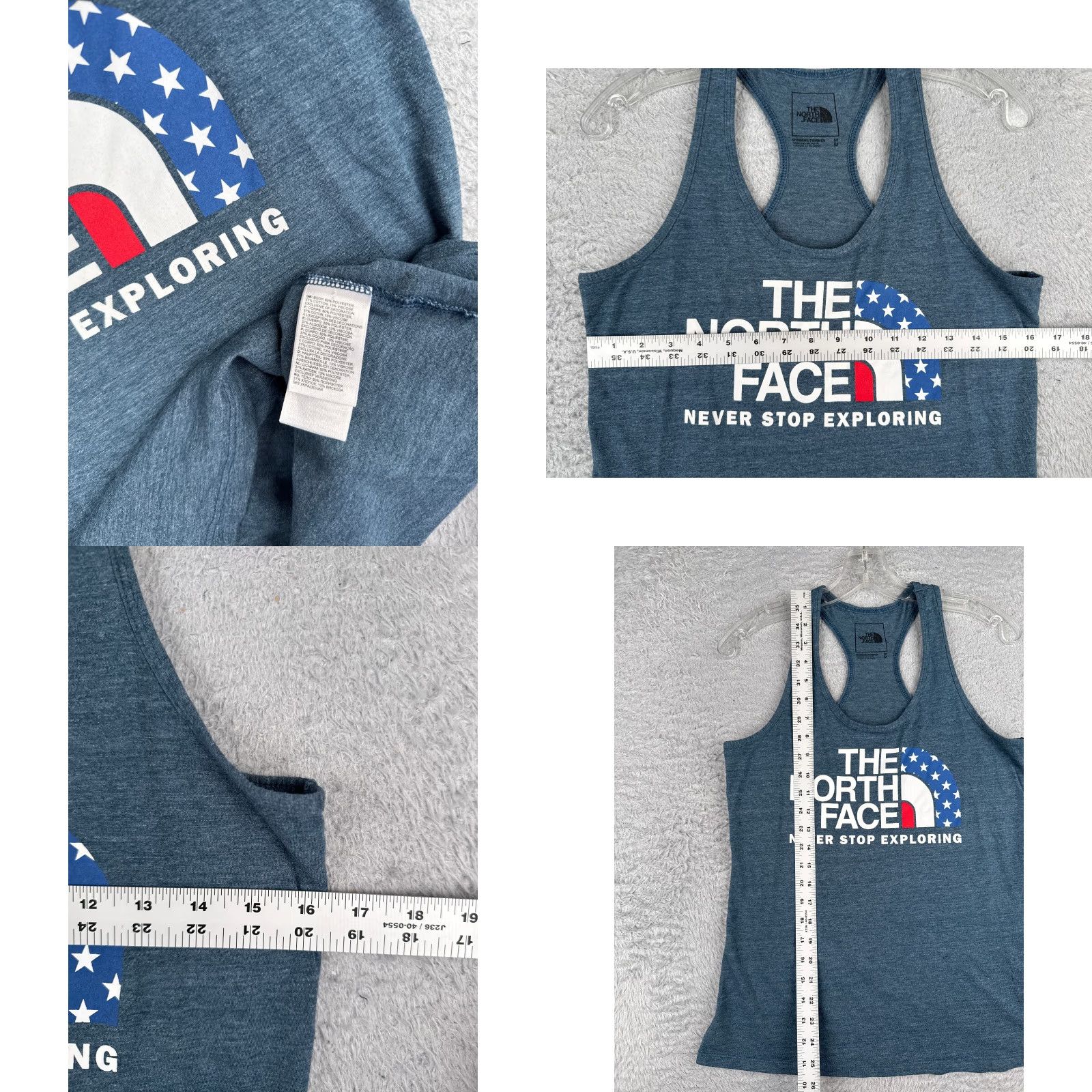 The North Face The North Face Shirt Women Medium Blue Tank Sleeveless Scoop Neck Poly Blend Gym Size M / US 6-8 / IT 42-44 - 8 Thumbnail