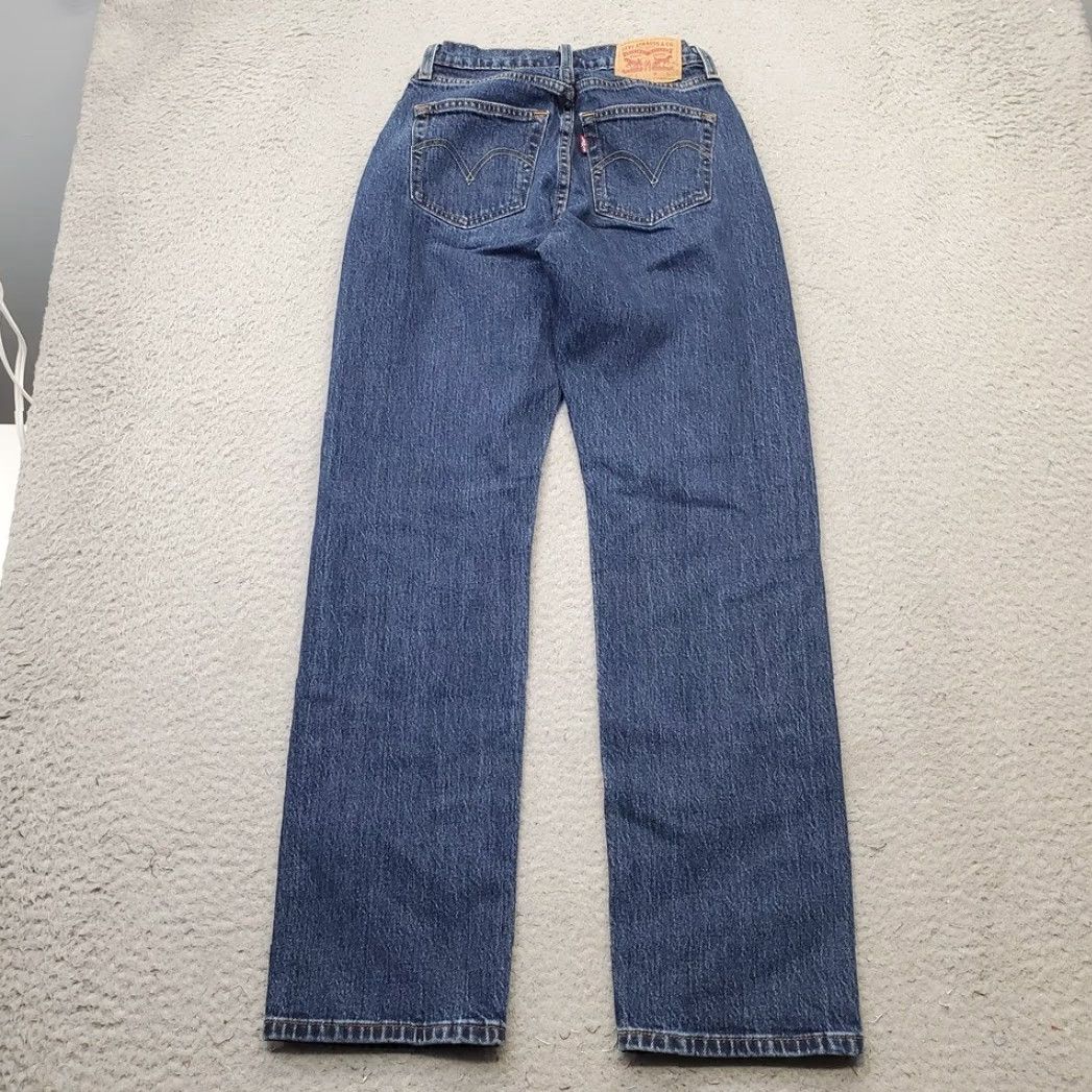 Levi's Levi's 501 Curve Jeans Womens 24x30 Blue Denim Stretch Straight Leg Button Fly Shirt Jeans? Size 42" / US 20 - 2 Thumbnail
