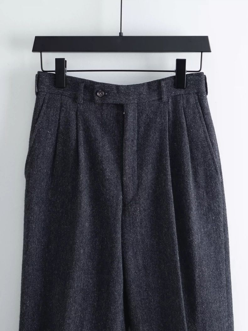 Comme des Garcons COMME des GARCONS HOMME dark grey straight leg wide pleated Size US 30 / EU 46 - 3 Thumbnail